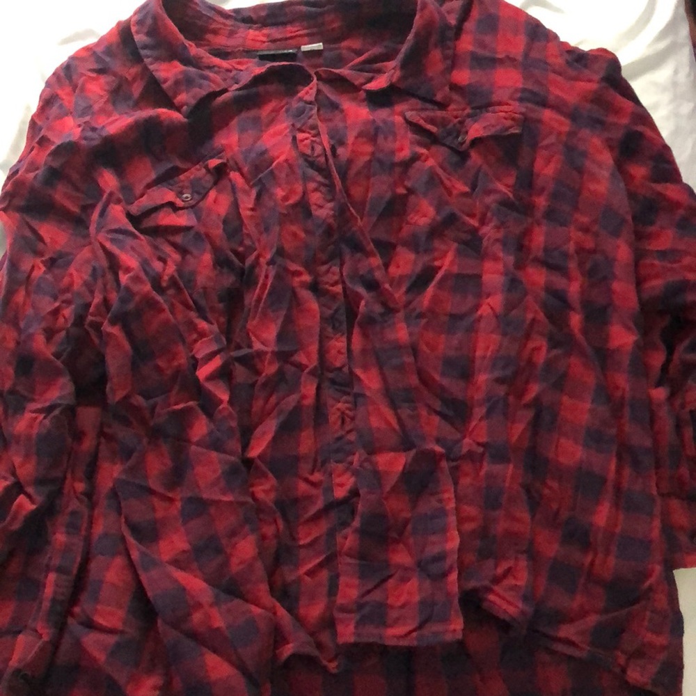 Red and blue flannel